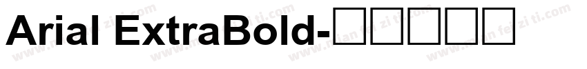 Arial ExtraBold字体转换